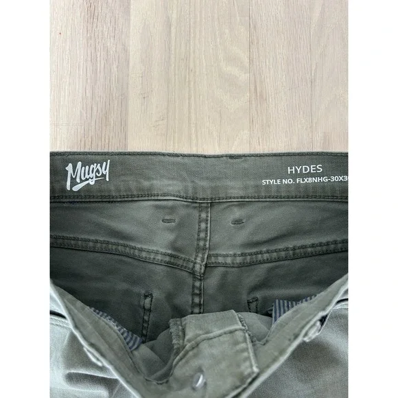 MUGSY Green Hydes Stretch Cotton Jeans Style FLX8NHG Sz 30 - Picture 3 of 6